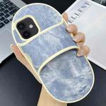 For iPhone 12 Creative Denim Slipper Design TPU Phone Case(Blue)