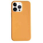 For iPhone 15 Pro Max Pure Color Leather Magsafe Magnetic Phone Case(Orange)
