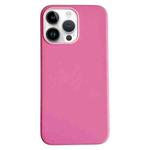 For iPhone 14 Pro Pure Color Leather Magsafe Magnetic Phone Case(Pink)