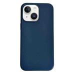 For iPhone 13 Pure Color Leather Magsafe Magnetic Phone Case(Dark Blue)