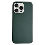 For iPhone 16 Pro Max Pure Color Leather Magsafe Magnetic Phone Case(Dark Green)