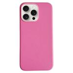 For iPhone 16 Pro Max Pure Color Leather Magsafe Magnetic Phone Case(Pink)