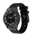 20mm Flat Head Silicone Watch Band(Full Black)