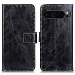 For Google Pixel 9 Pro Retro Crazy Horse Texture Flip Leather Phone Case(Black)