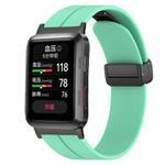 For Huawei Watch D Solid Color Folding Magnetic Buckle Silicone Watch Band(Mint Green)