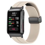 For Huawei Watch D Solid Color Folding Magnetic Buckle Silicone Watch Band(Creamy White)