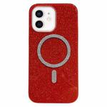 For iPhone 12 Glitter MagSafe Magnetic TPU Phone Case(Red)