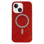 For iPhone 14 Glitter MagSafe Magnetic TPU Phone Case(Red)