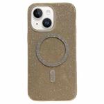 For iPhone 15 Glitter MagSafe Magnetic TPU Phone Case(Gold)