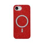 For iPhone 16e Glitter MagSafe Magnetic TPU Phone Case(Red)