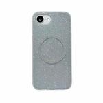 For iPhone 16e Glitter MagSafe Magnetic TPU Phone Case(Silver)