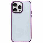 For iPhone 15 Pro 2 in 1 Acrylic Transparent Shockproof Phone Case(Purple)