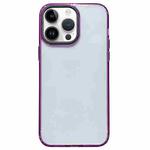 For iPhone 14 Pro Max 2 in 1 Acrylic Transparent Shockproof Phone Case(Purple)