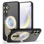 For Samsung Galaxy S24 FE 5G Heat Dissipation Aromatherapy MagSafe Holder Phone Case(Gold)