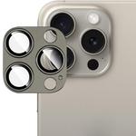 For iPhone 15 Pro Max / 15 Pro IMAK Metal Armor Premium Camera Protector Film(Grey)