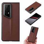 For Honor Magic V2 RSR Porsche Design PU Leather PC Phone Case(Brown)