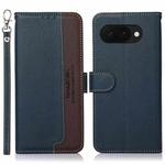 For Google Pixel 9a KHAZNEH Litchi Texture Leather RFID Phone Case(Blue)