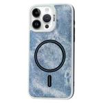 For iPhone 13 Pro Contrast Color Denim MagSafe Magnetic Phone Case(Blue)