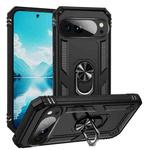 For Google Pixel 10 Shockproof TPU + PC Phone Case with Holder(Black)
