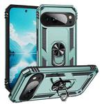 For Google Pixel 10 Shockproof TPU + PC Phone Case with Holder(Dark Green)