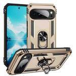 For Google Pixel 10 Pro XL Shockproof TPU + PC Phone Case with Holder(Gold)