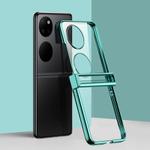 For Huawei Pocket 2 Three-stage Nano Electroplated PC Transparent Phone Case(Green)