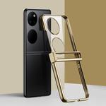 For Huawei Pocket 2 Three-stage Nano Electroplated PC Transparent Phone Case(Gold)