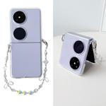 For Huawei Pocket 2 Coloured Drawing PC Side Buckle Bead Bracelet Full Coverage Shockproof Phone Case(Transparent)