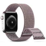 For Apple Watch SE 2023 40mm Dual Hook and Loop Nylon Watch Band(Smoke Purple)