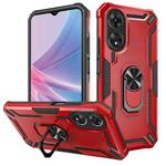 For OPPO A78 5G/A58 5G Warship Armor 2 in 1 Shockproof Phone Case(Red)