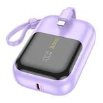 Hoco Q20 Fountain 22.5W + PD 20W 10000mAh Power Bank with Digital Display & Cable(Purple)