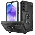 For Samsung Galaxy A55 5G Warship Armor 2 in 1 Shockproof Phone Case(Black)