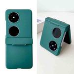 For Huawei P50 Pocket Skin Feel PC Full Coverage Shockproof Phone Case(Dark Green)