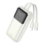 Hoco Q25 Graceful PD 20W 10000mAh Power Bank with 8 Pin + USB-C / Type-C Cable(Milky White)