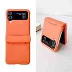 For Samsung Galaxy Z Flip4 5G Skin Feel PC Full Coverage Shockproof Phone Case(Orange)