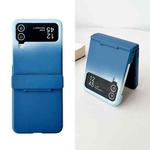 For Samsung Galaxy Z Flip4 5G Skin Feel PC Full Coverage Shockproof Phone Case(Dark Blue+Light Blue)