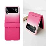 For Samsung Galaxy Z Flip4 5G Skin Feel PC Full Coverage Shockproof Phone Case(Pink+Red)