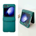 For Samsung Galaxy Z Flip5 5G Skin Feel PC Full Coverage Shockproof Phone Case(Dark Green)