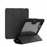 For iPad Pro 13 2024 NILLKIN Bumper Pro Multi-angle Folding Style Tablet Leather Case(Black)