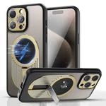 For iPhone 15 Pro Max Heat Dissipation Aromatherapy Holder Phone Case(Gold)