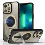 For iPhone 13 Pro Heat Dissipation Aromatherapy Holder Phone Case(Gold)