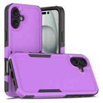 For iPhone 16 Plus 2 in 1 PC + TPU Phone Case(Purple)