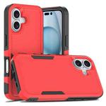 For iPhone 16 2 in 1 PC + TPU Phone Case(Red)