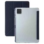 For Xiaomi Pad 6S Pro Clear Acrylic Deformation Leather Tablet Case with Pen Slot(Dark Blue)