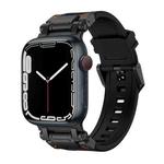 For Apple Watch SE 2023 44mm Explorer TPU Watch Band(Black Black)