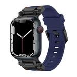 For Apple Watch Series 9 45mm Explorer TPU Watch Band(Black Blue)