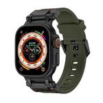 For Apple Watch Ultra 49mm Explorer TPU Watch Band(Black Green)