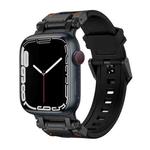 For Apple Watch 42mm Explorer TPU Watch Band(Black Black)