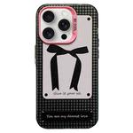 For iPhone 15 Pro Sweet Cool Bow PC Phone Case(Bow Tie)
