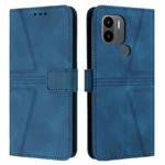 For Xiaomi Redmi A1+ Triangle Solid Color Leather Phone Case(Blue)